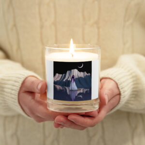 Glass jar soy wax candle